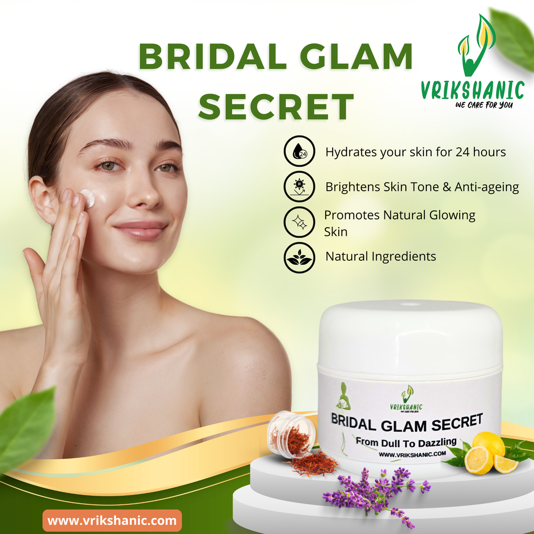 Bridal Glam Secret Cream in India – Radiant Skin with Vrikshanic