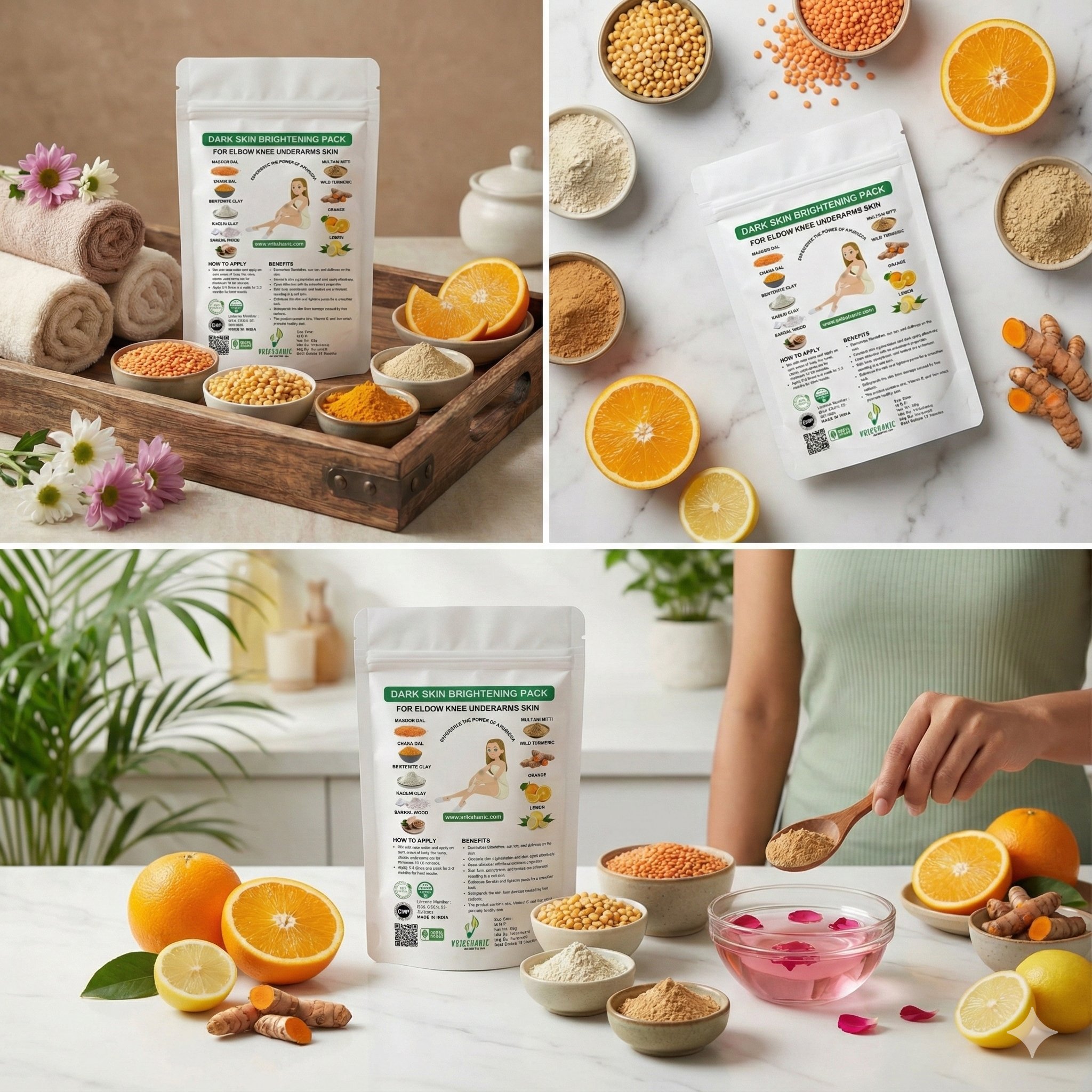 Dark Skin Brightening Pack - Vrikshanic