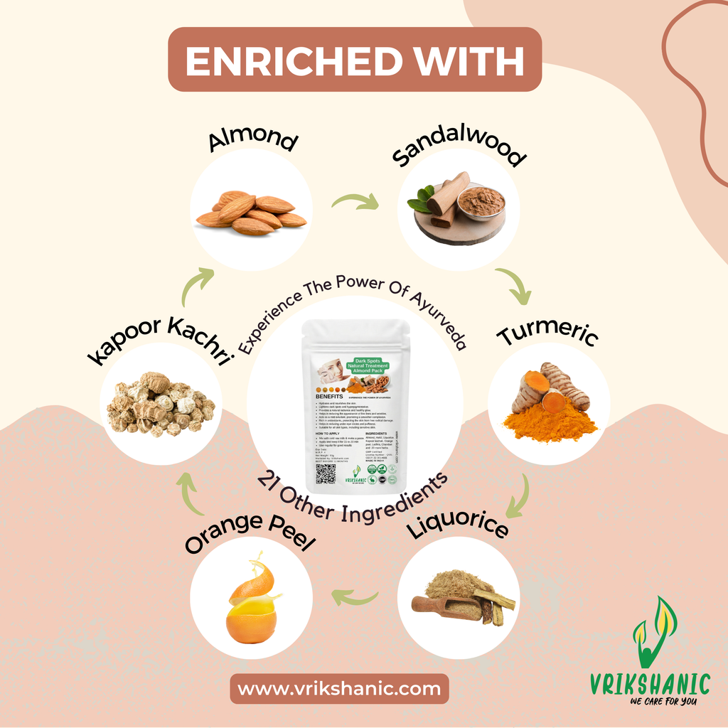 Dark Spots Natural Treatment Almond Pack - Vrikshanic