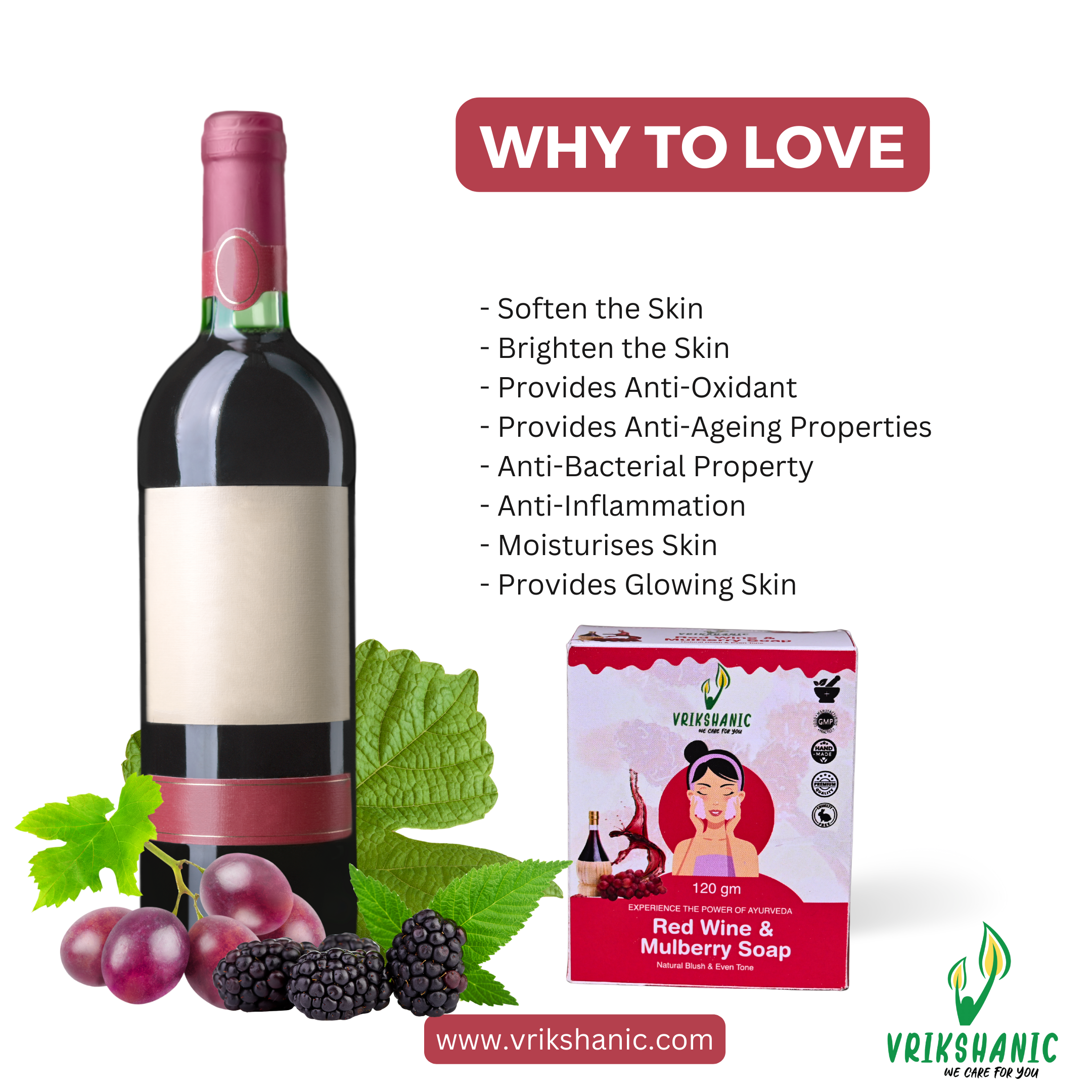 Red Wine Anti - Ageing Soap