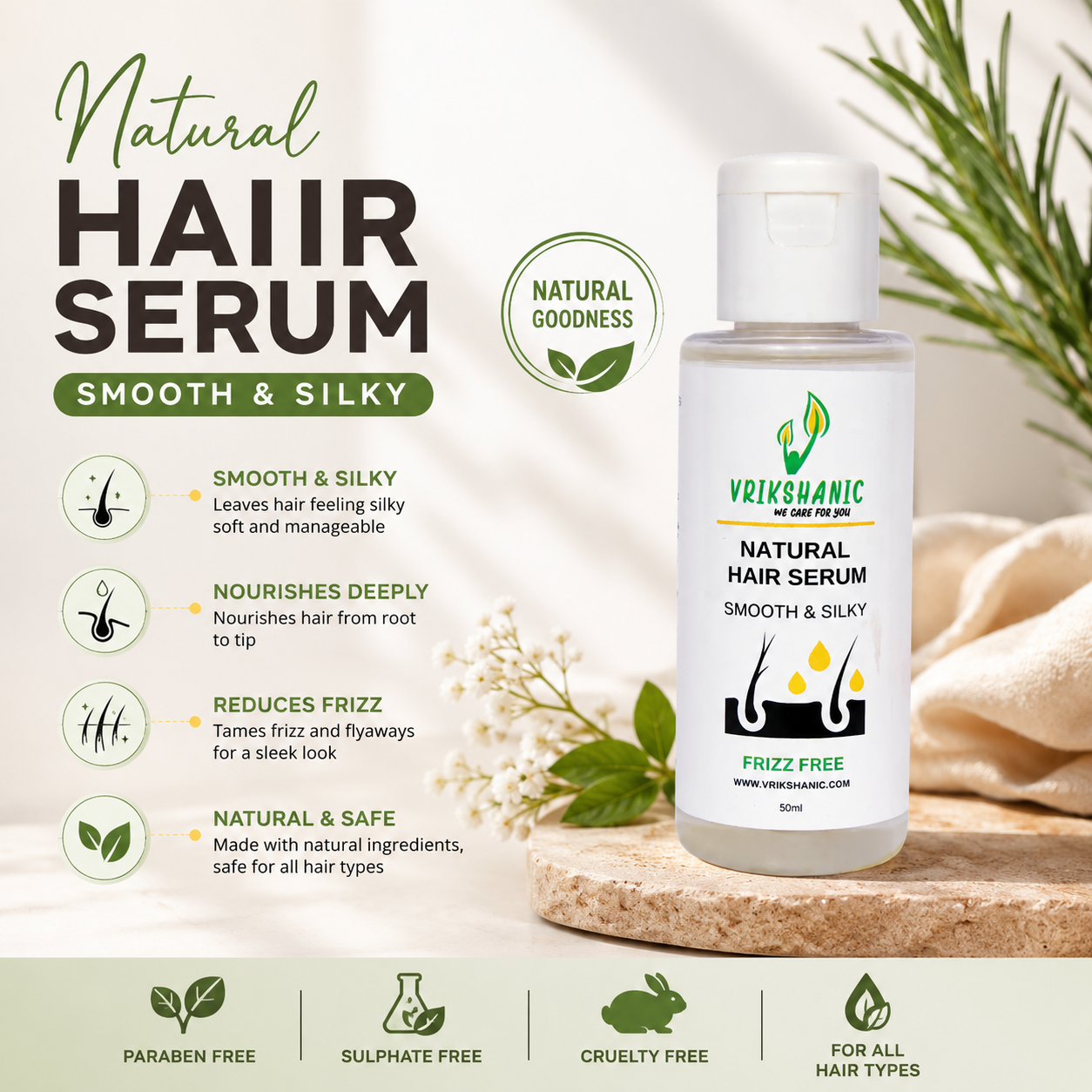 Natural Hair Serum - Vrikshanic