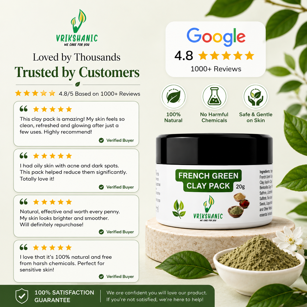 French Green Clay pack