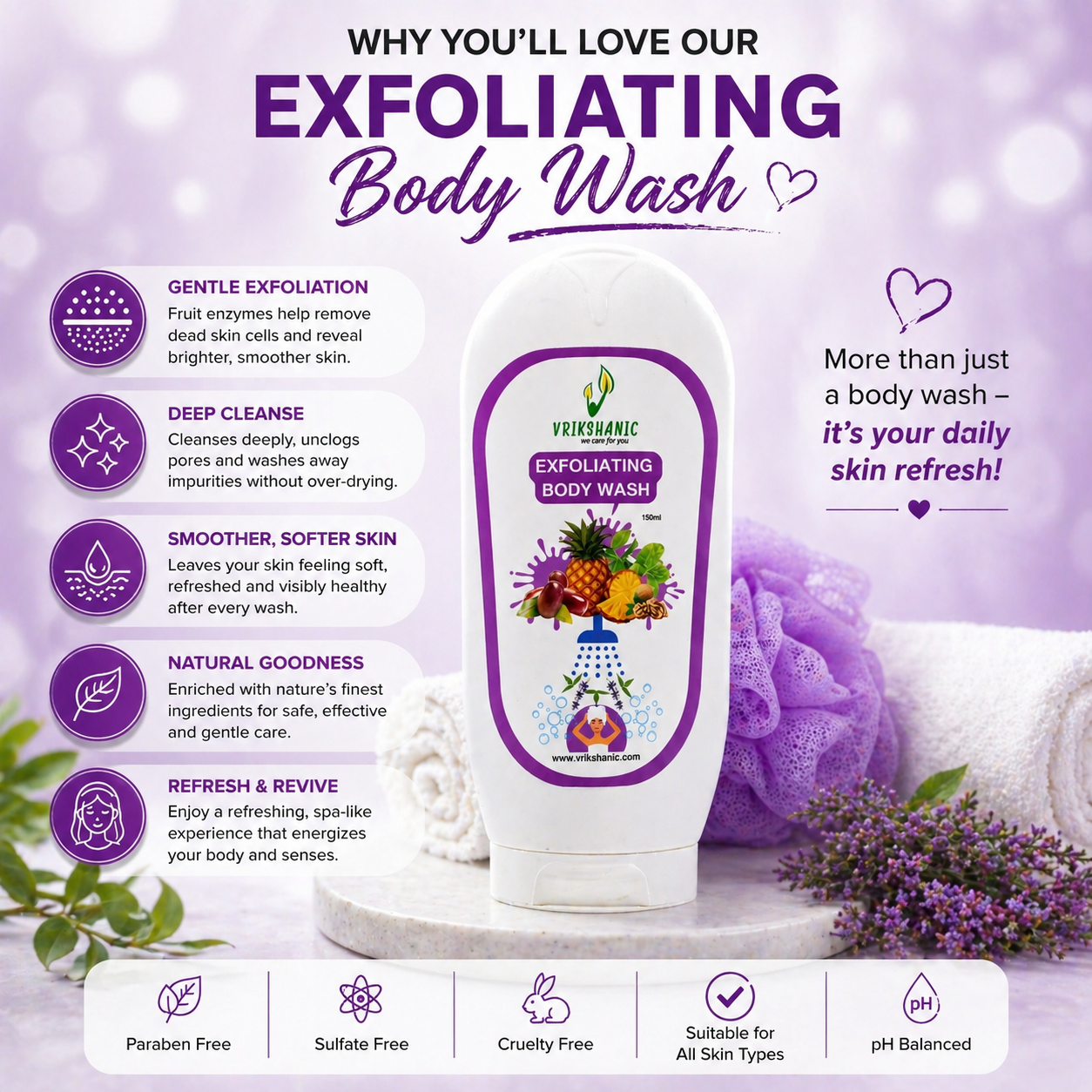 Exfoliating Body Wash  | For All Skin Types