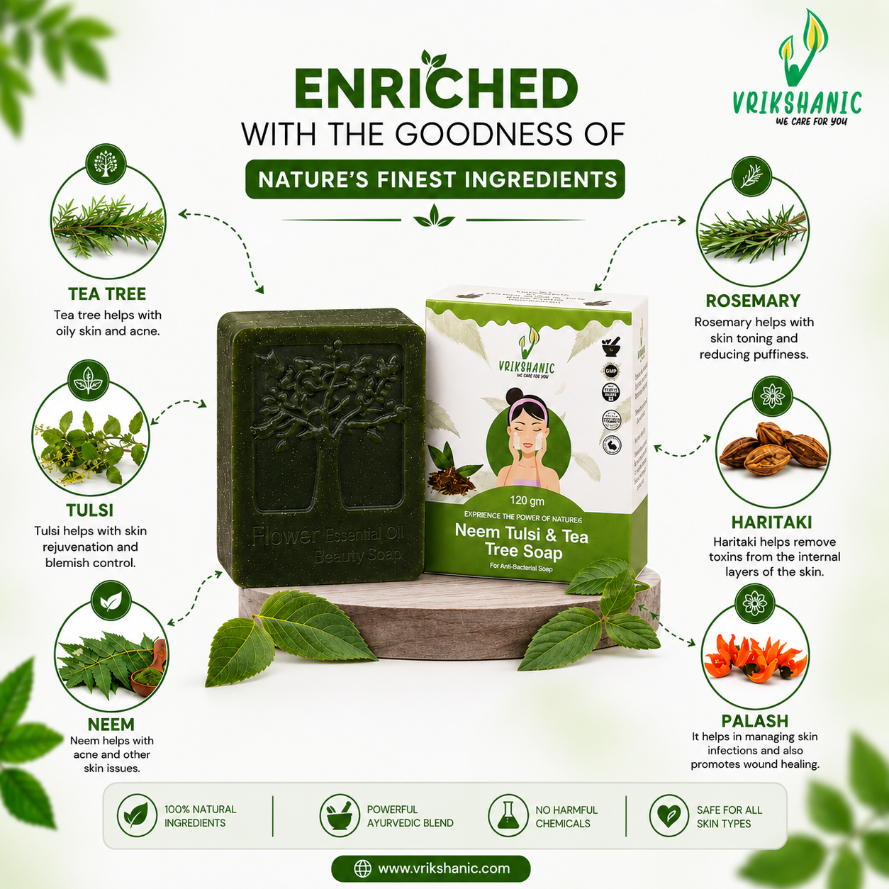 Neem Tulsi & Tea Tree Soap