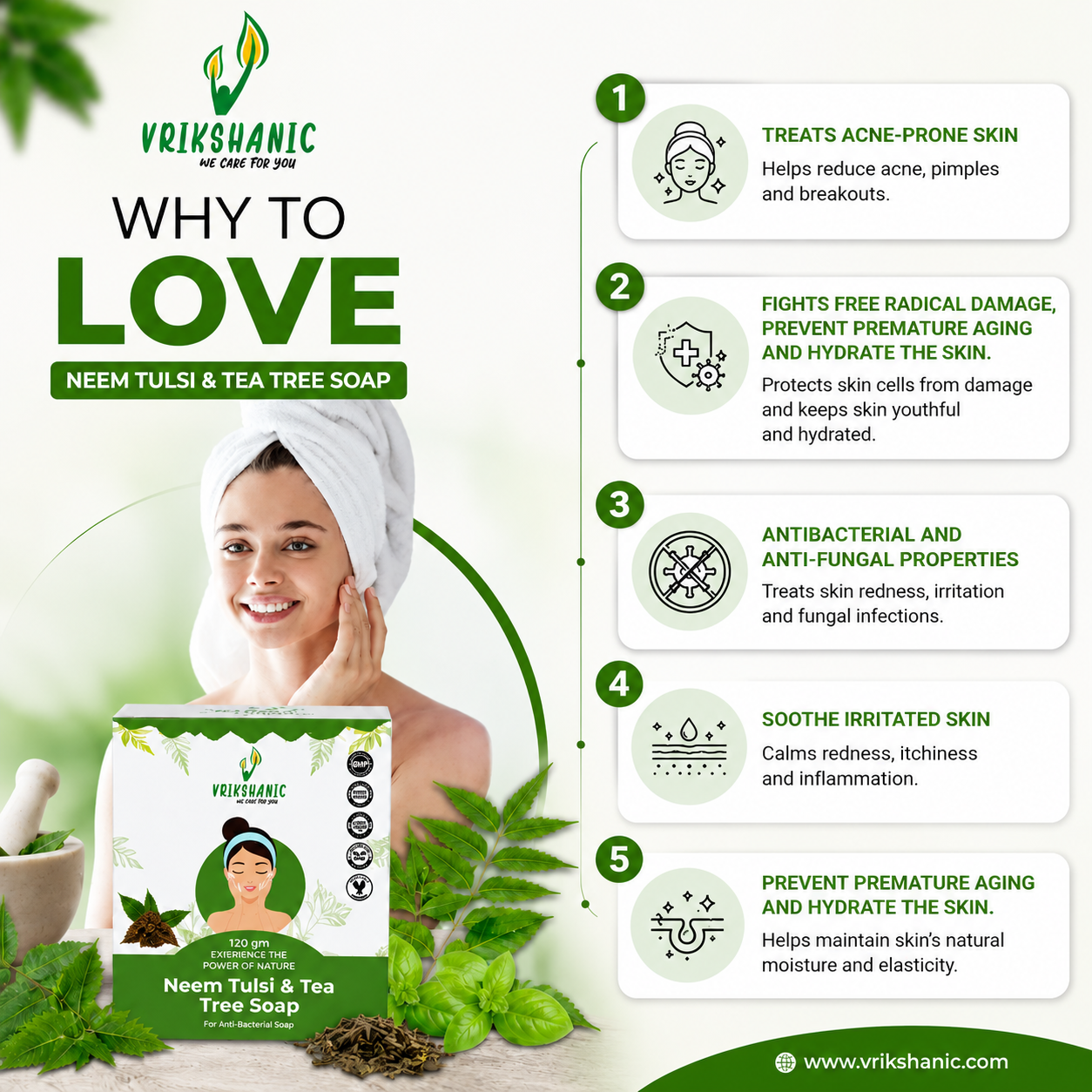 Neem Tulsi & Tea Tree Soap