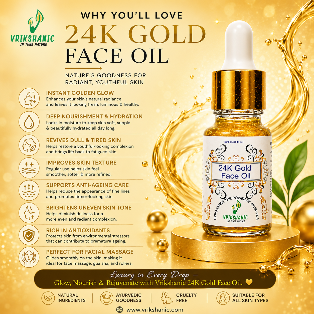 24k Gold Face Oil