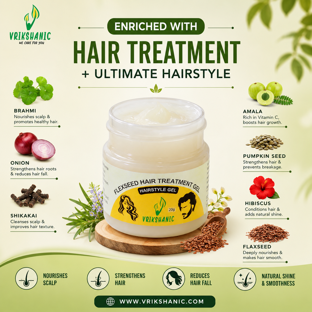 FLAXSEED HAIR TREATMENT GEL - Vrikshanic