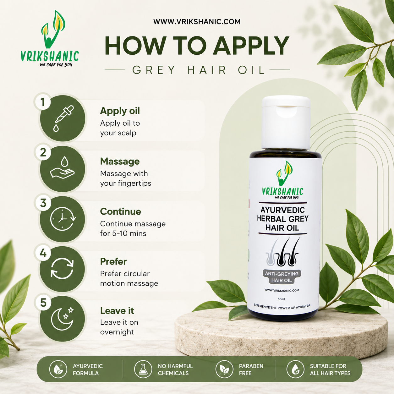 Ayurvedic Herbal Grey Hair Oil