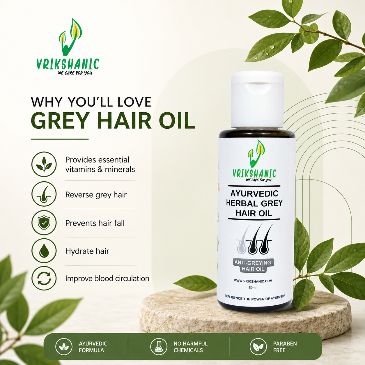 Ayurvedic Herbal Grey Hair Oil