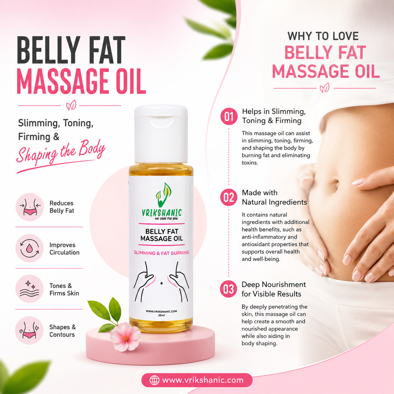 Belly Fat Massage Oil