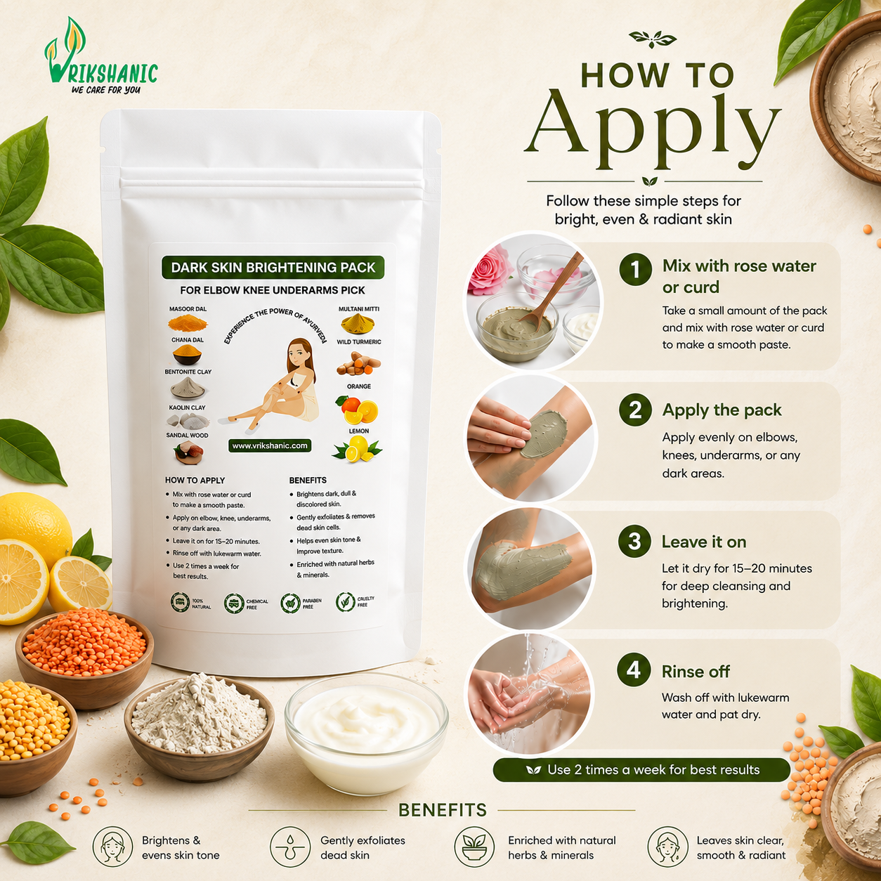 Dark Skin Brightening Pack