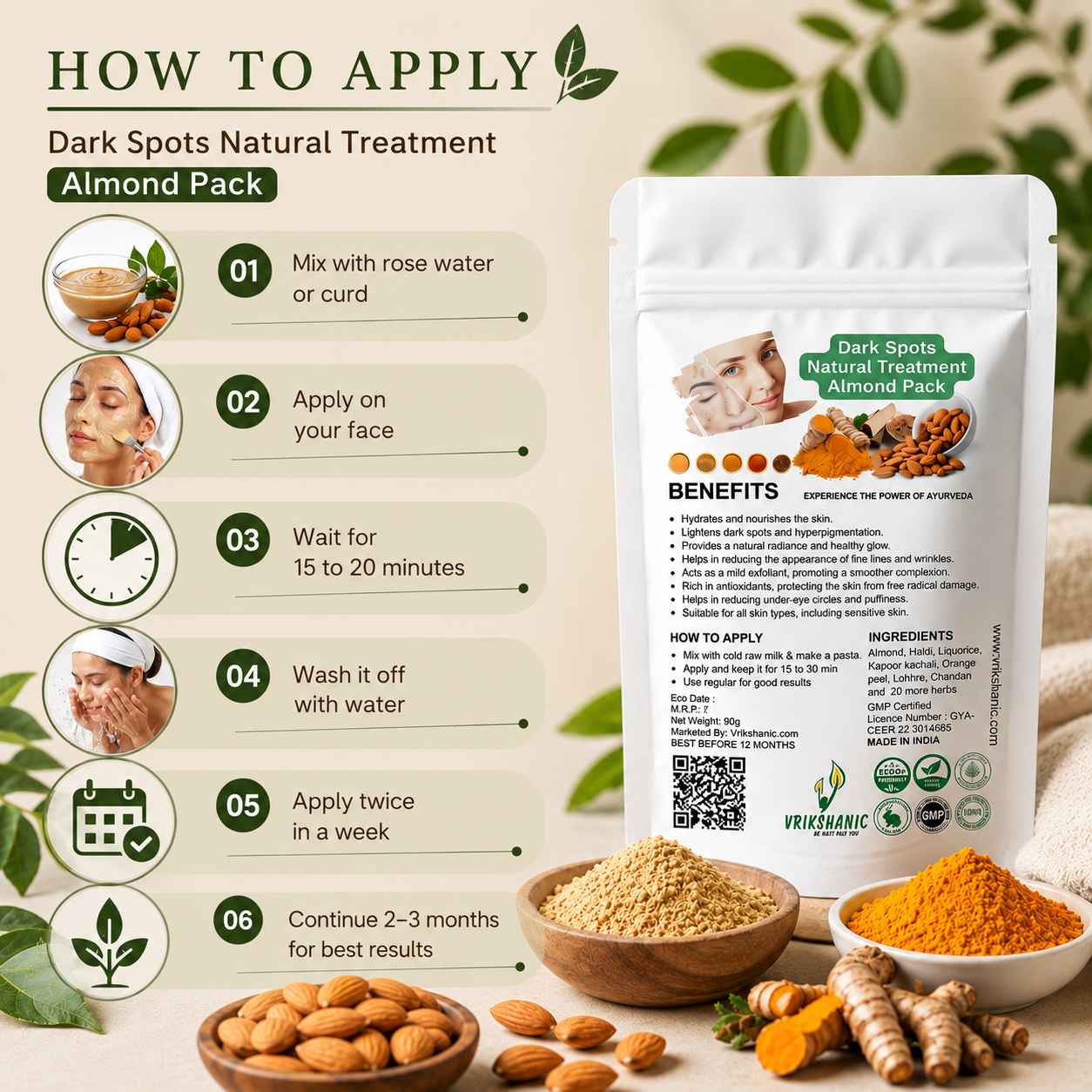 Dark Spots Natural Treatment Almond Pack