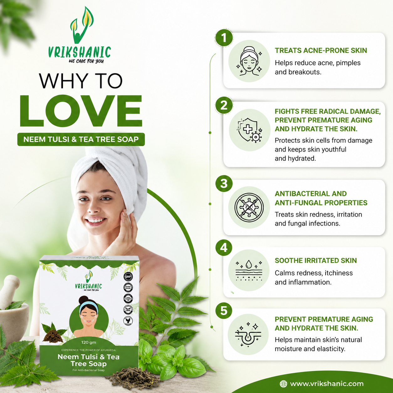 Neem Tulsi & Tea Tree Soap