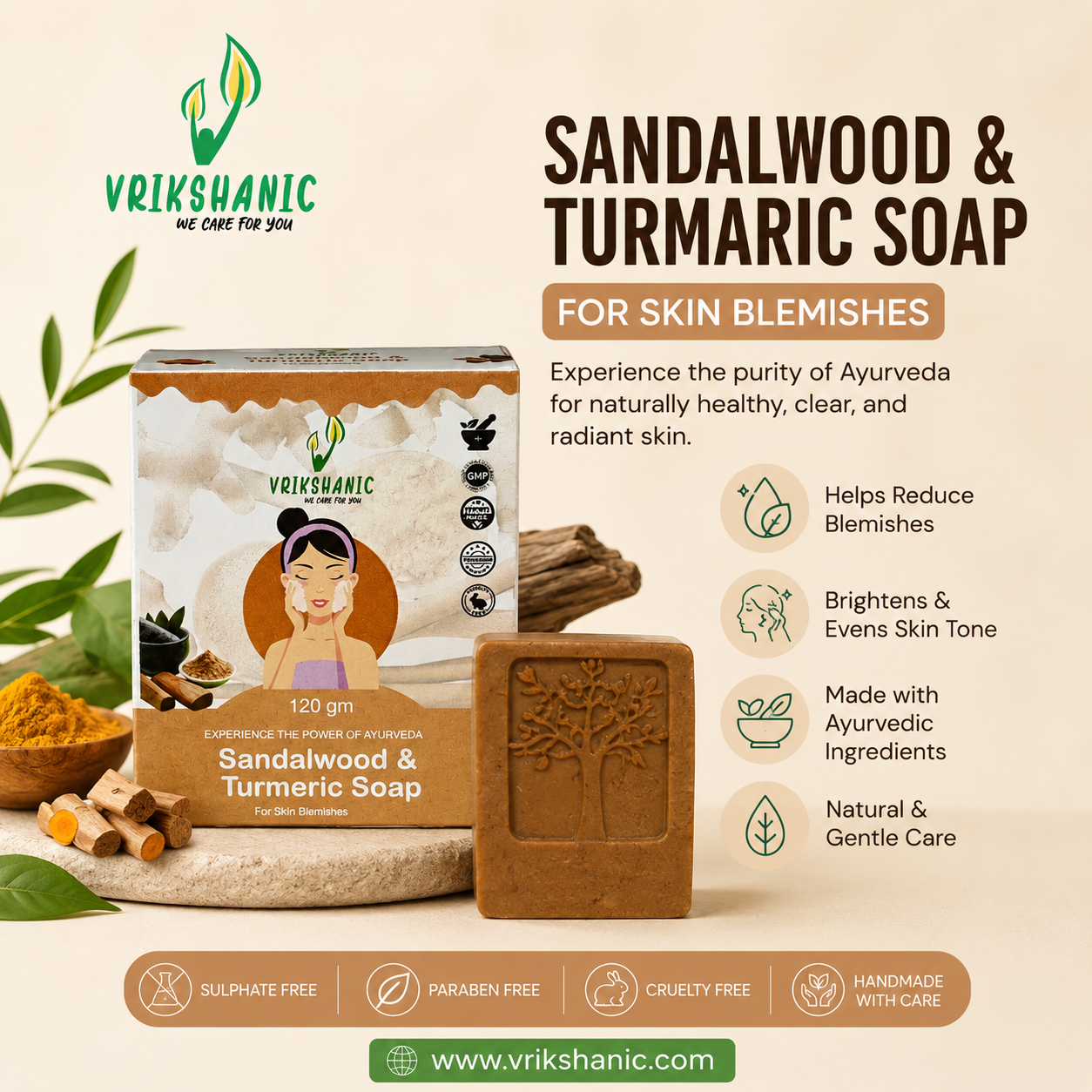 Sandalwood-Turmeric Soap