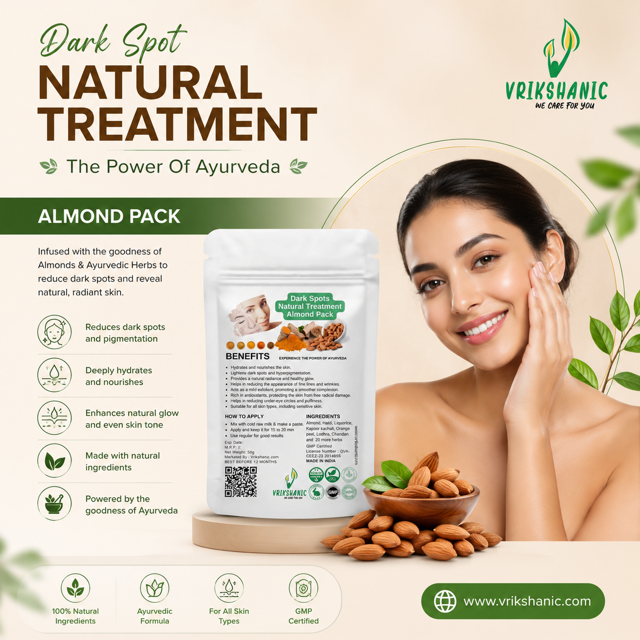Dark Spots Natural Treatment Almond Pack