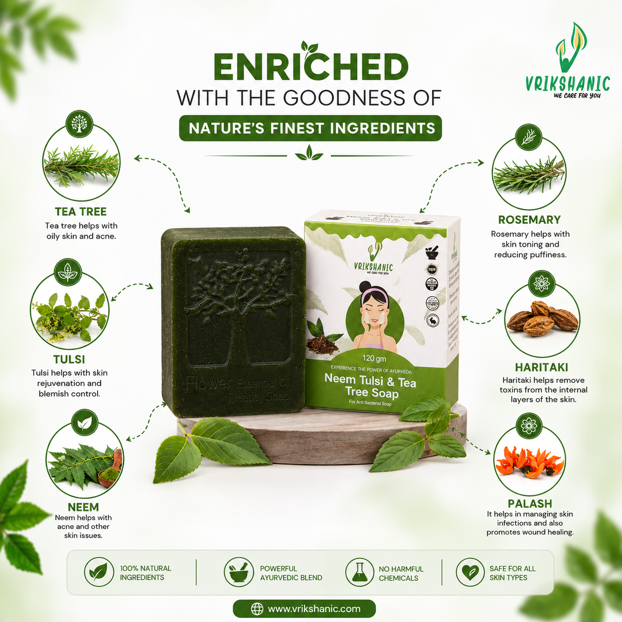 Neem Tulsi & Tea Tree Soap