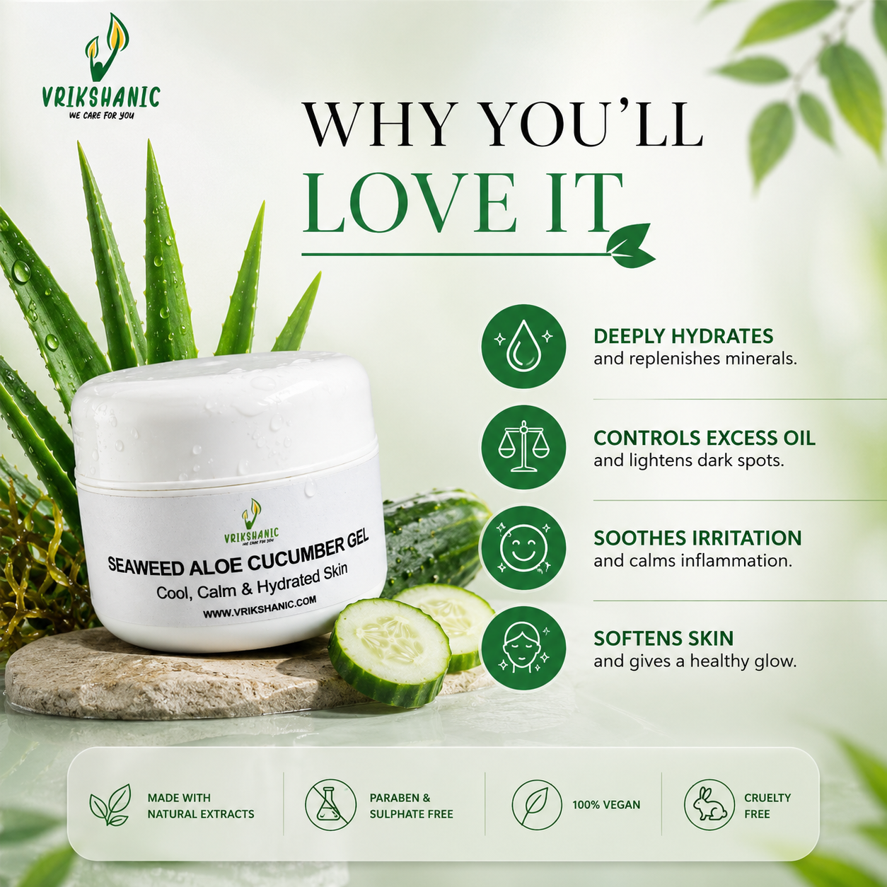 Aloe vera - Cucumber - Seaweed
