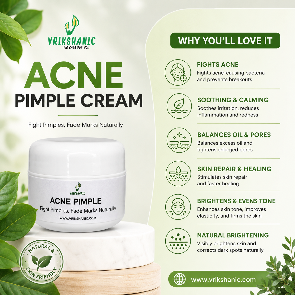Acne Pimple Cream - Vrikshanic
