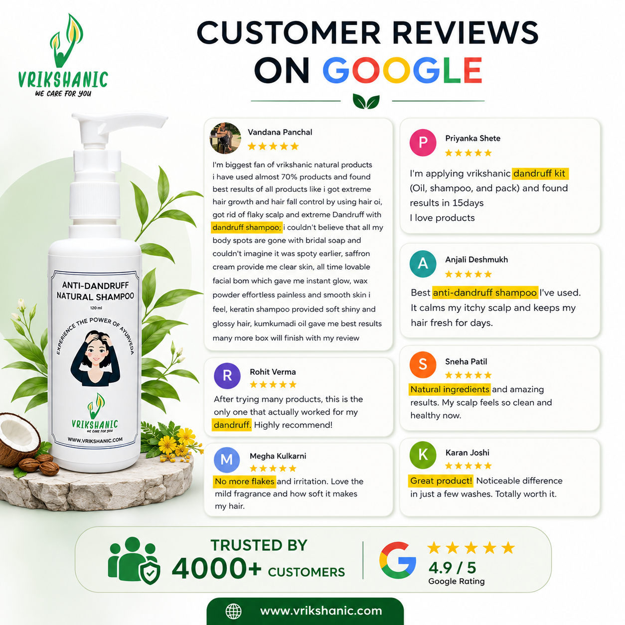 Anti-Dandruff Natural Shampoo