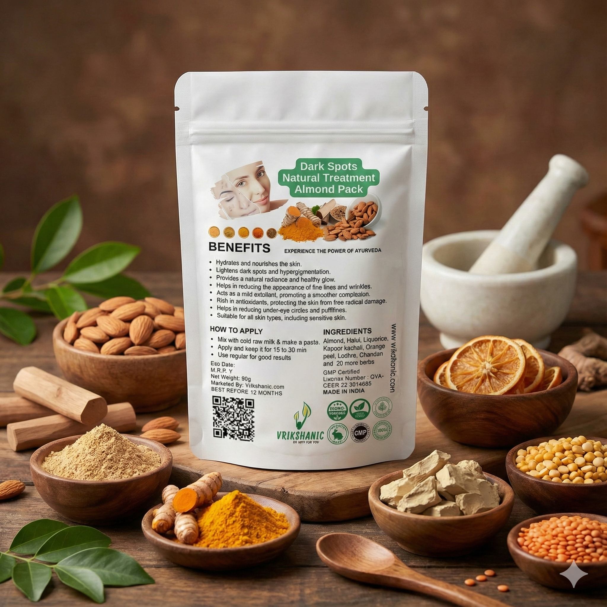 Dark Spots Natural Treatment Almond Pack - Vrikshanic
