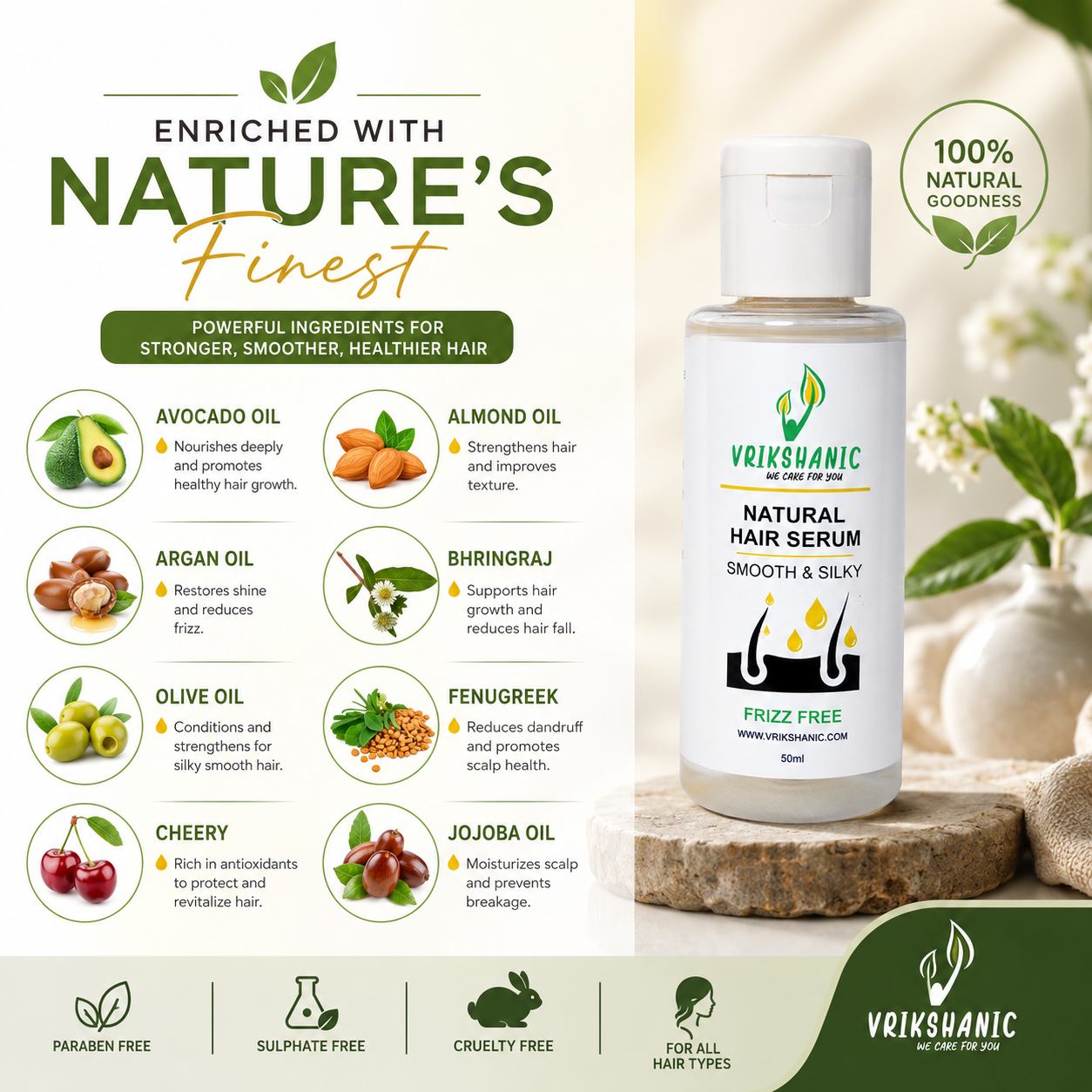 Natural Hair Serum - Vrikshanic