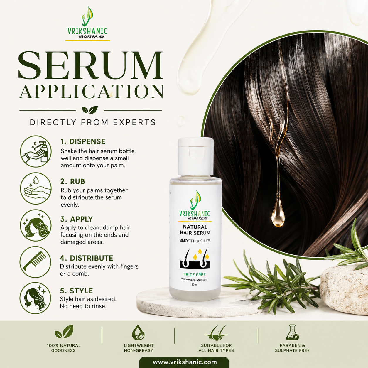 Natural Hair Serum - Vrikshanic